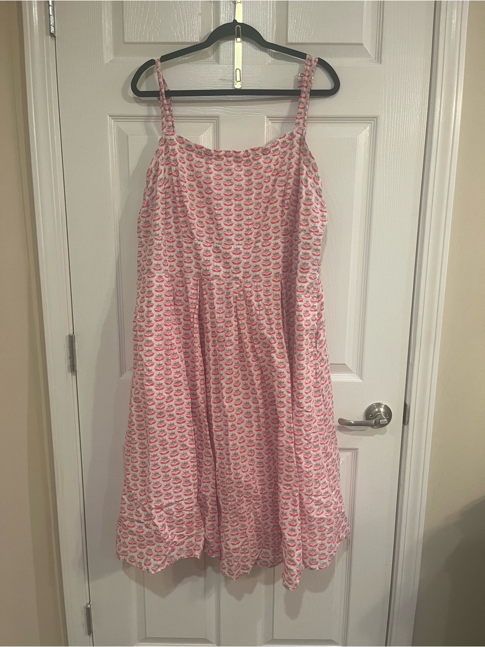 eShakti Pink Floral Print Sundress
